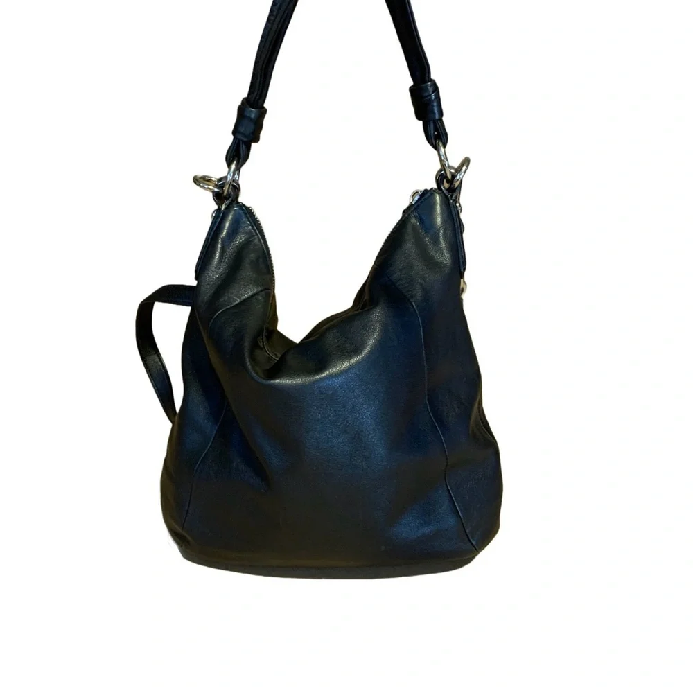 COACH “KRISTIN” BLACK LEATHER 14783 SHOULDER BAG